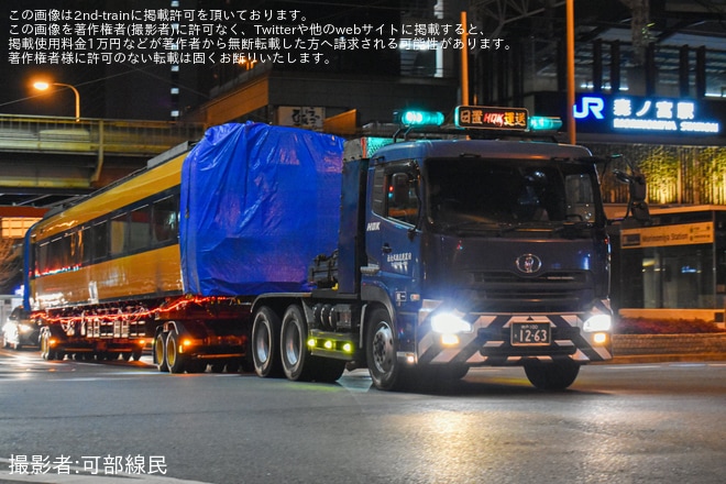 【近鉄】12200系 NS49廃車陸送を不明で撮影した写真