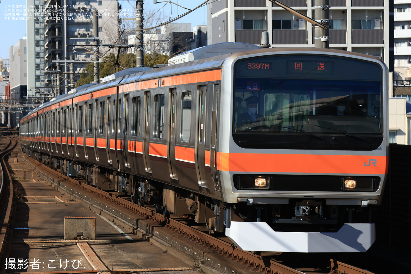 【JR東】E231系ケヨMU9編成　東京総合車両センター出場の拡大写真