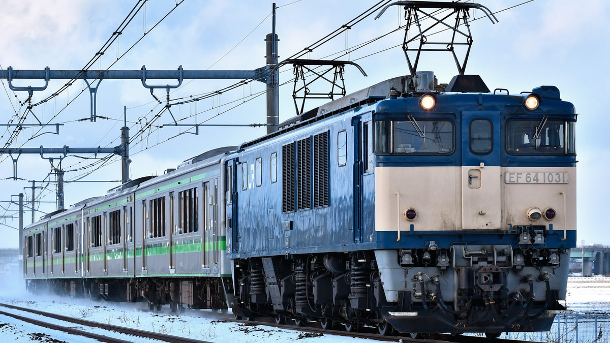 JR東】E127系V12編成＋V13編成長野総合車両センター入場配給