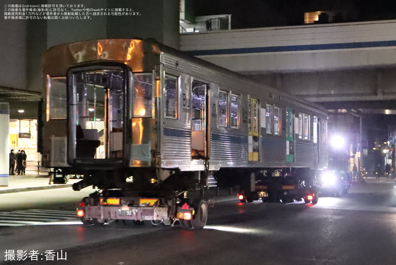 【東急】デハ0711、デハ0803長津田車両工場から陸送の拡大写真