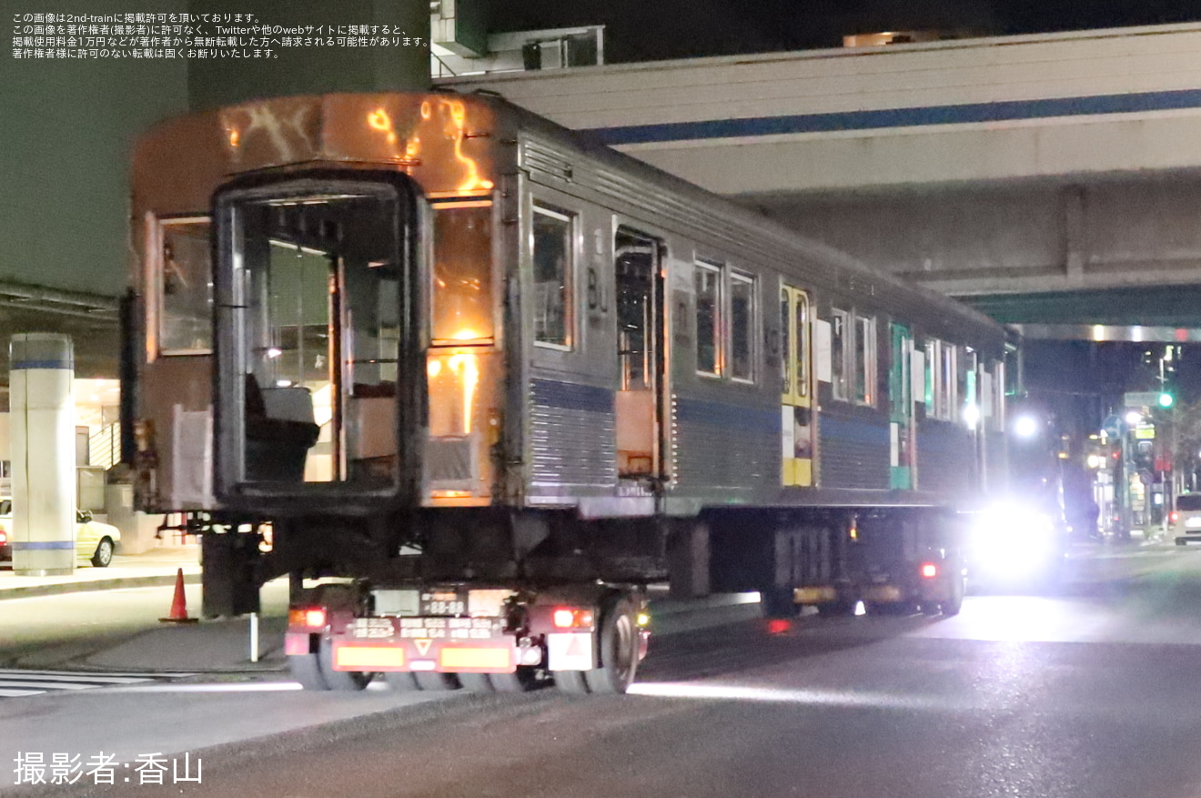 【東急】デハ0711、デハ0803長津田車両工場から陸送の拡大写真