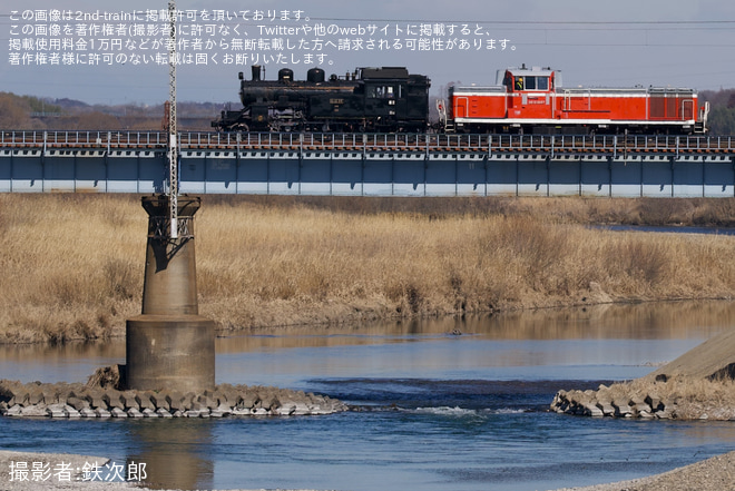 【真岡】C12-66大宮総合車両センタ出場配給輸送(202302)を東結城～川島間で撮影した写真