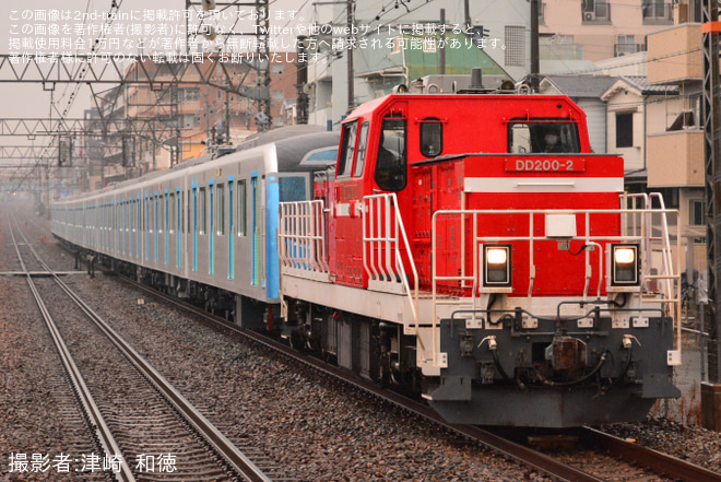 【西武】40000系40160F甲種輸送を甲南山手駅で撮影した写真