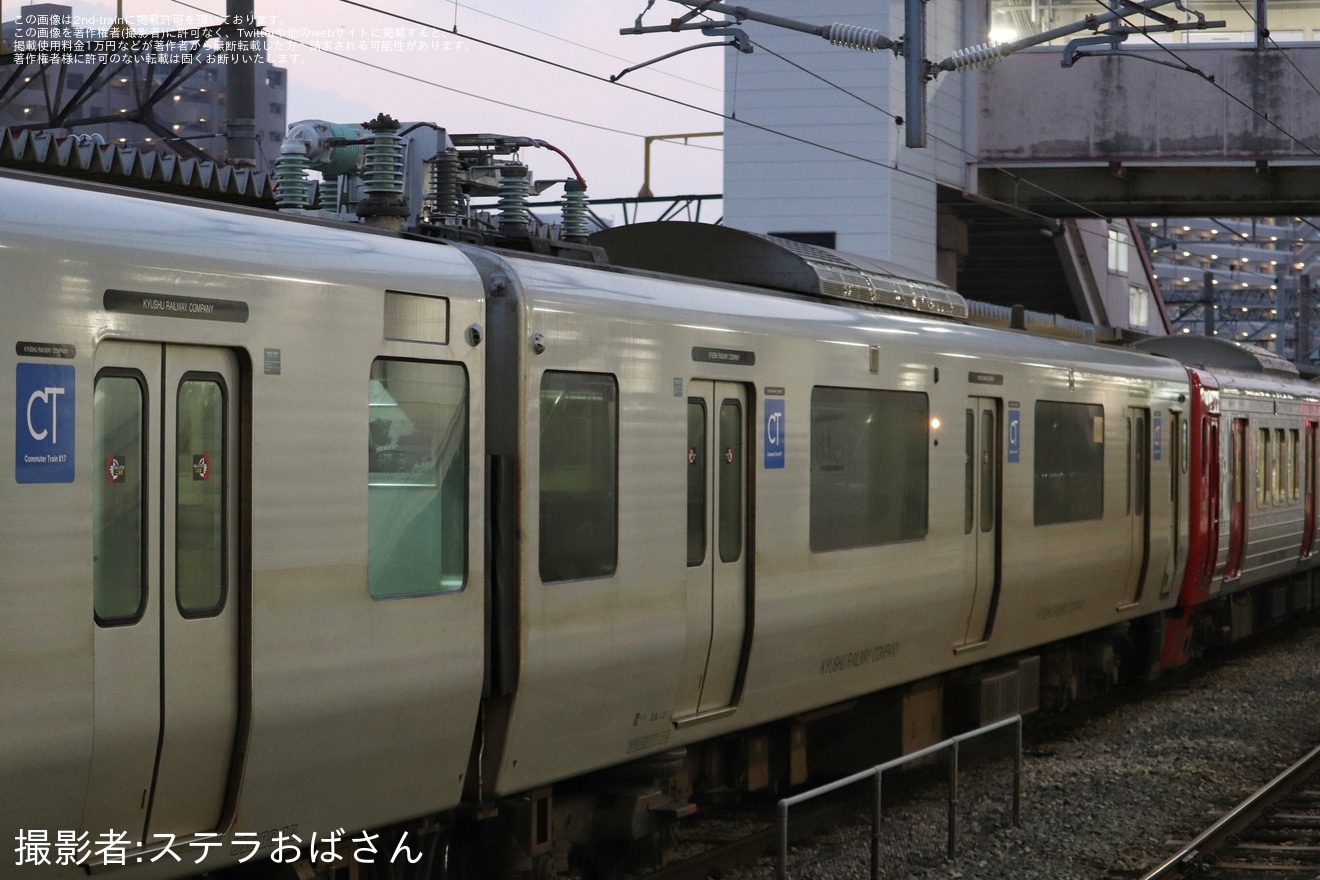 【JR九】813系RM2232編成+817系V014編成が連結され回送の拡大写真