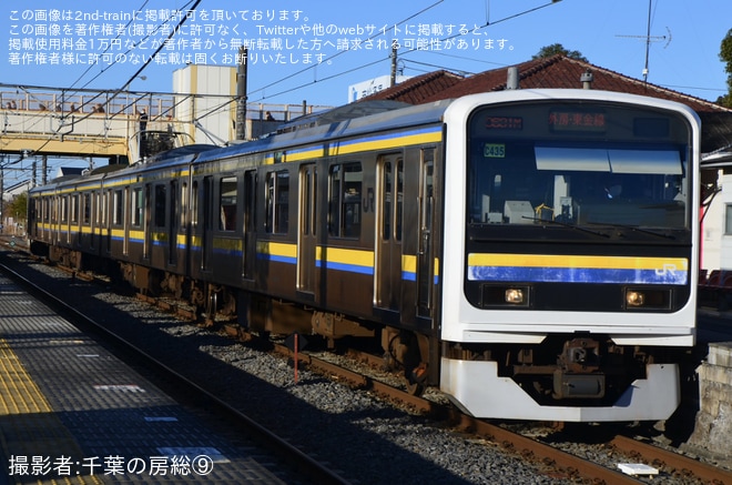 【JR東】東金・九十九里波乗りハーフマラソンに伴う臨時列車を不明で撮影した写真