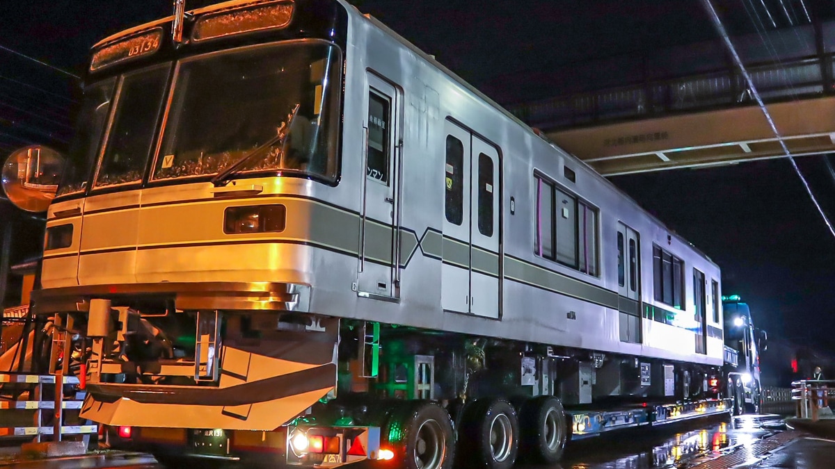 北鉄】03系134-834Fが金沢総合車両所松任本所から陸送 |2nd