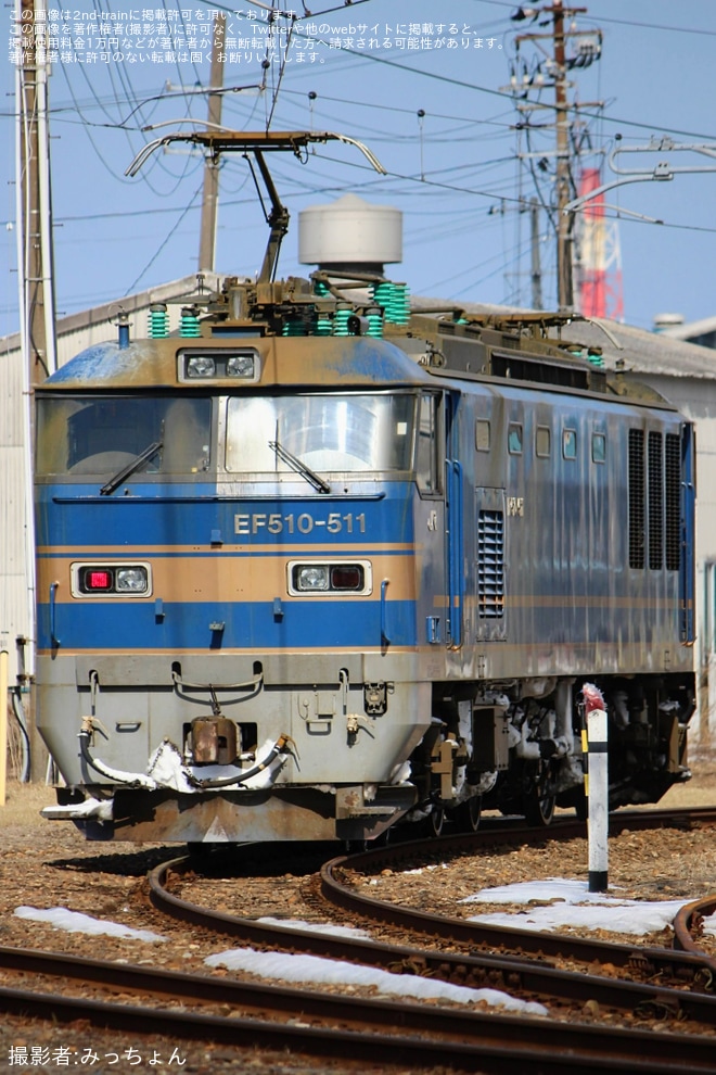 【JR貨】EF510-511が秋田総合車両センターへ回送