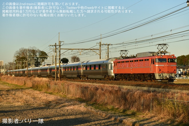 【JR東】EF81-81牽引仙台行きカシオペア紀行返却回送を蓮田～東大宮間で撮影した写真