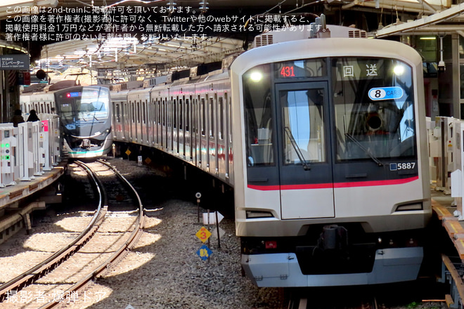 【東急】5080系5187Fが長津田検車区へを不明で撮影した写真