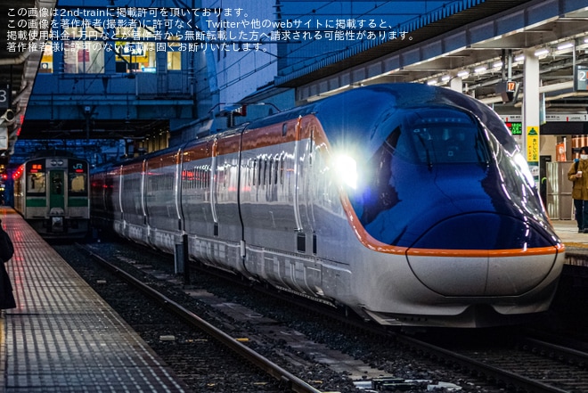 【JR東】山形新幹線の新型車両E8系G1編成日中に本線試運転を不明で撮影した写真