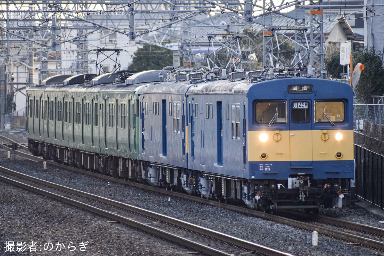 【JR西】113系L7編成吹田総合車両所廃車回送の拡大写真