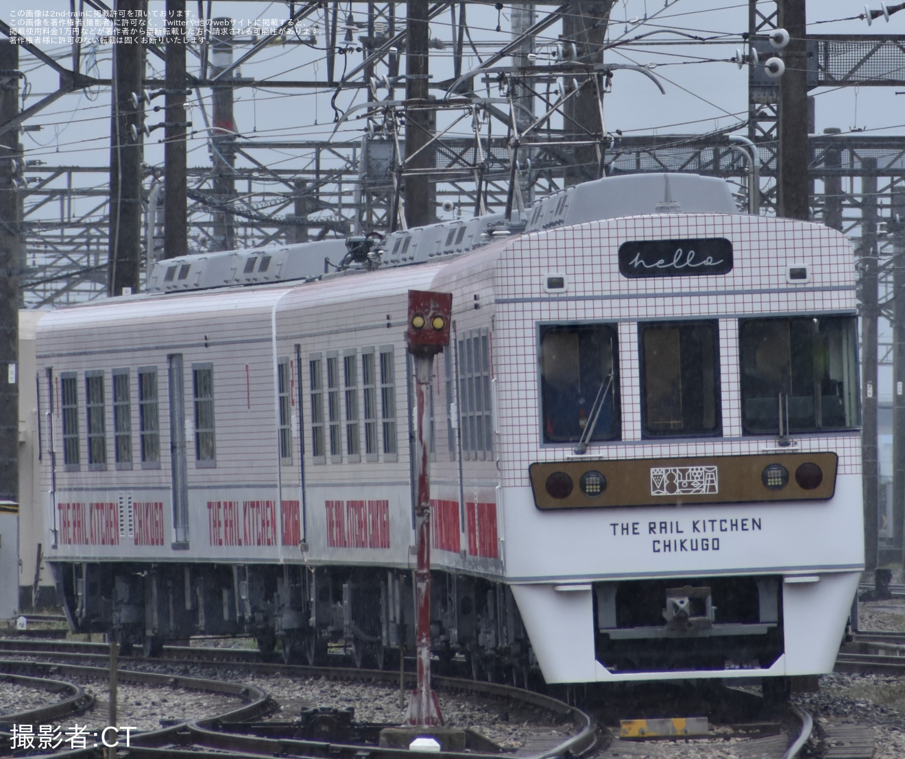 【西鉄】6050形6053F「THE RAIL KITCHEN CHIKUGO」構内試運転の拡大写真