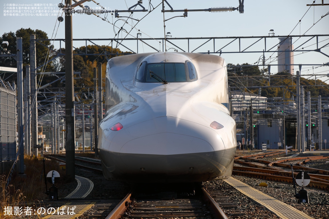 【JR海】N700A(スモールA)X46編成が浜松工場へ回送の拡大写真
