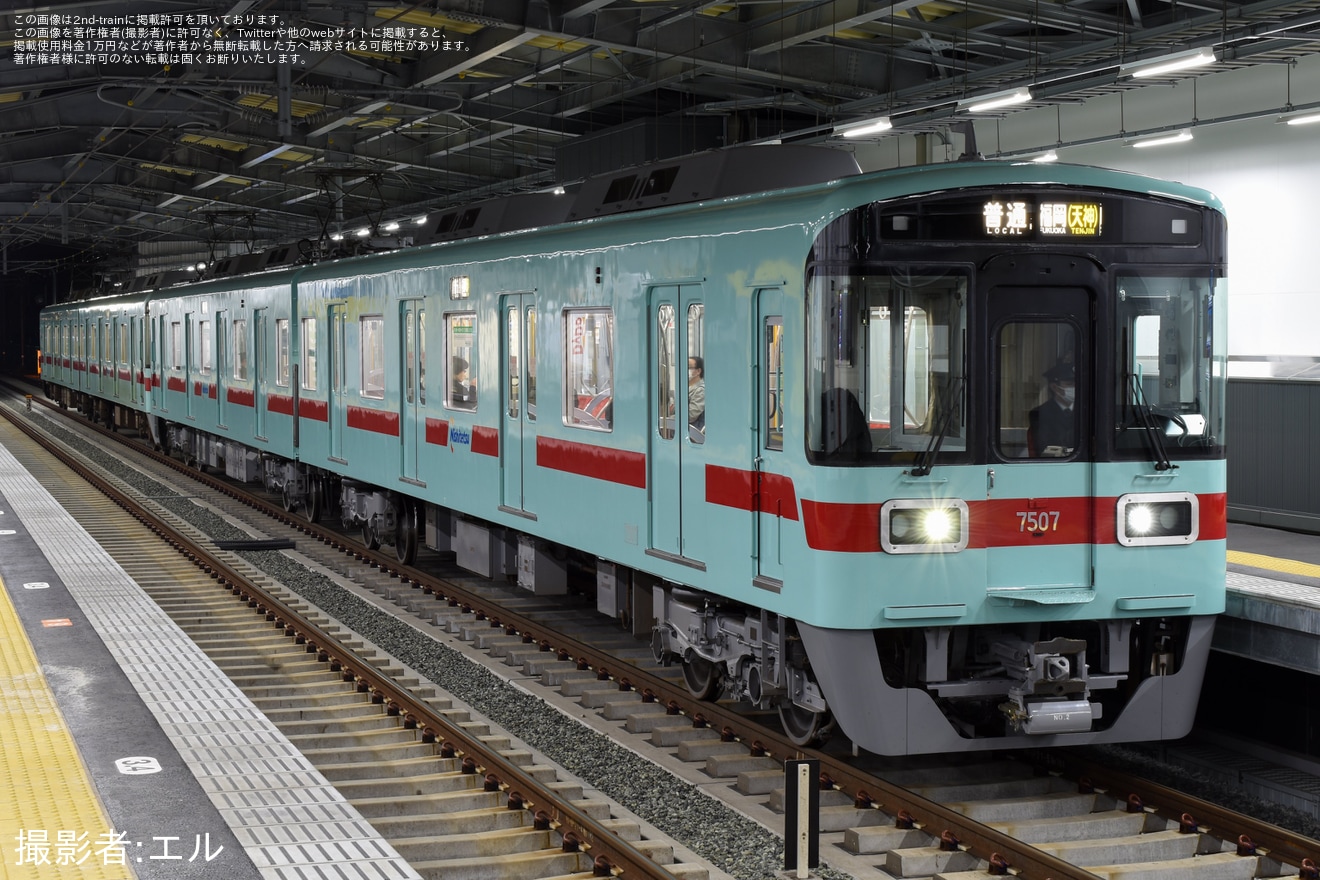 【西鉄】7000形7107Fが更新工事を終えて営業運転に復帰の拡大写真