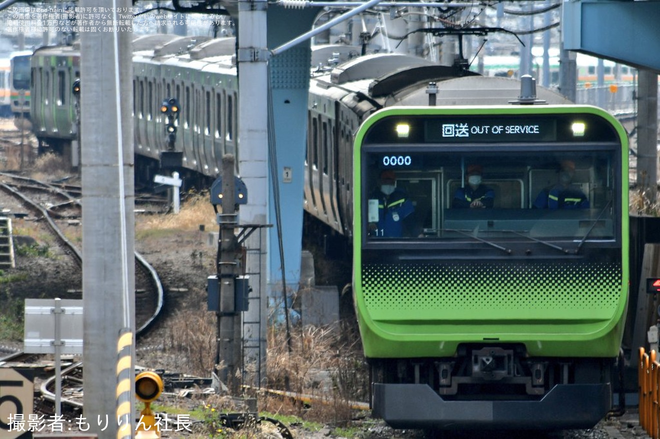 【JR東】E235系トウ11編成 東京総合車両センター出場の拡大写真