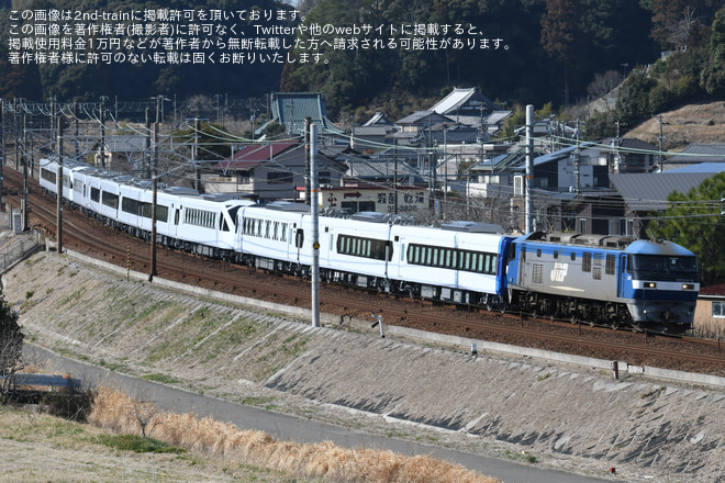【東武】N100系「スペーシアX」甲種輸送を掛川～菊川間で撮影した写真