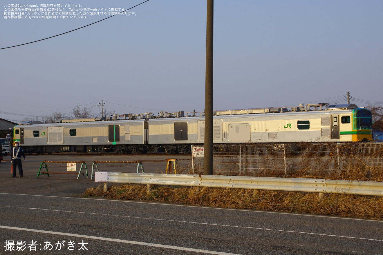 【JR東】新型事業用電車E493系が藤寄へ陸送の拡大写真