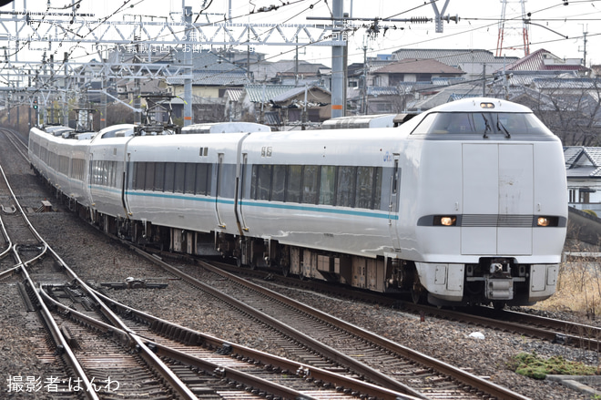 【JR西】289系J2編成+I3編成 試運転を熊取駅で撮影した写真