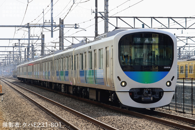 【西武】30000系38106F新宿線内試運転を南入曽(信)～入曽間で撮影した写真
