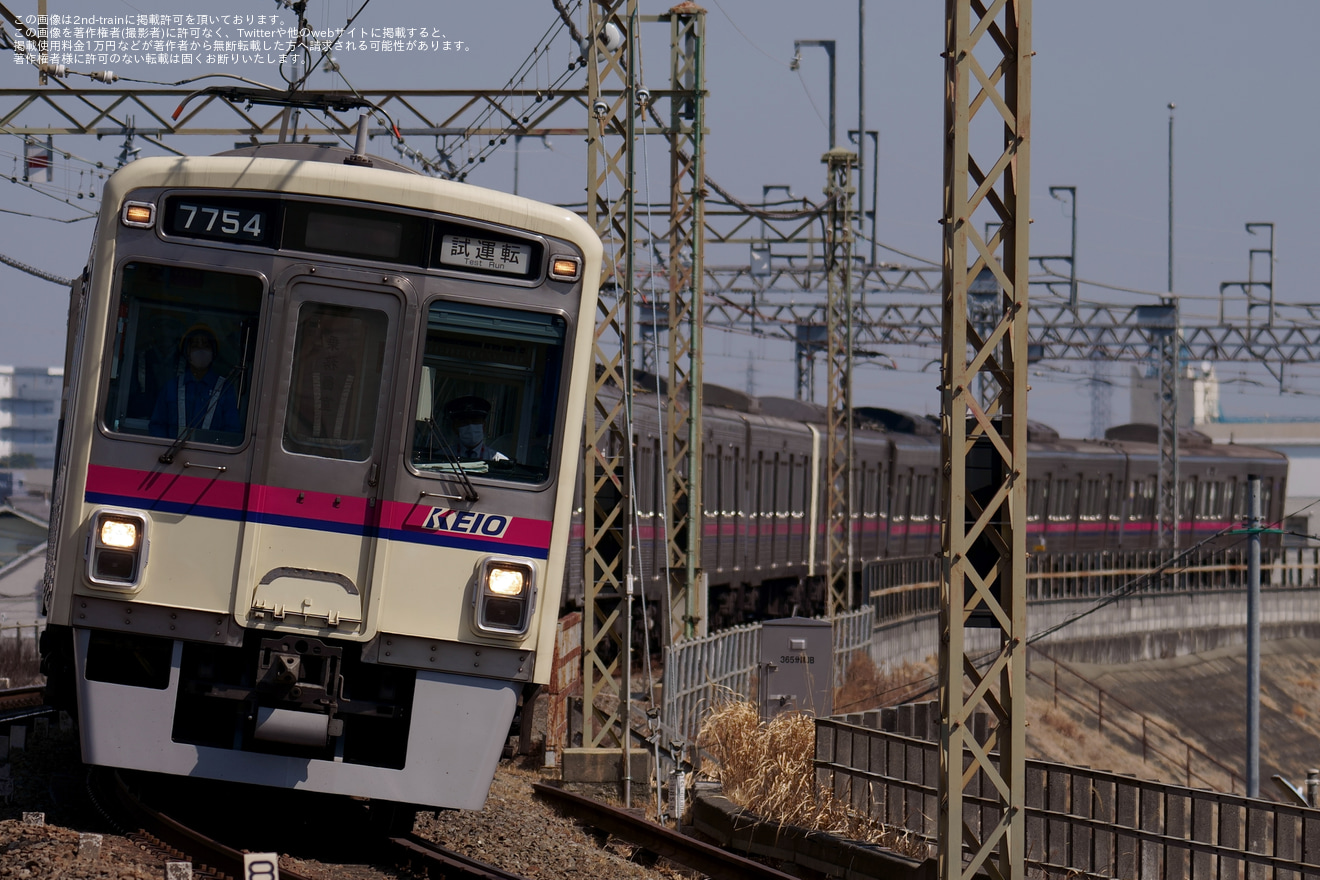 【京王】7000系7804F+7704F 試運転の拡大写真