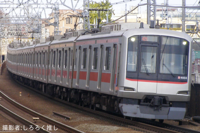 【東急】5050系4104F元住吉検車区返却回送を多摩川駅で撮影した写真