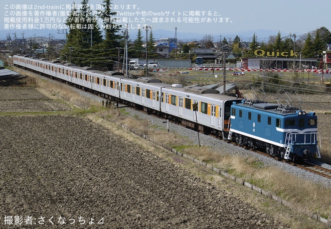 【東武】50000系51007F南栗橋入場回送を新郷～西羽生間で撮影した写真