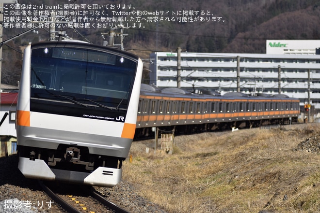 【JR東】E233系T33編成長野総合車両センター入場回送を不明で撮影した写真