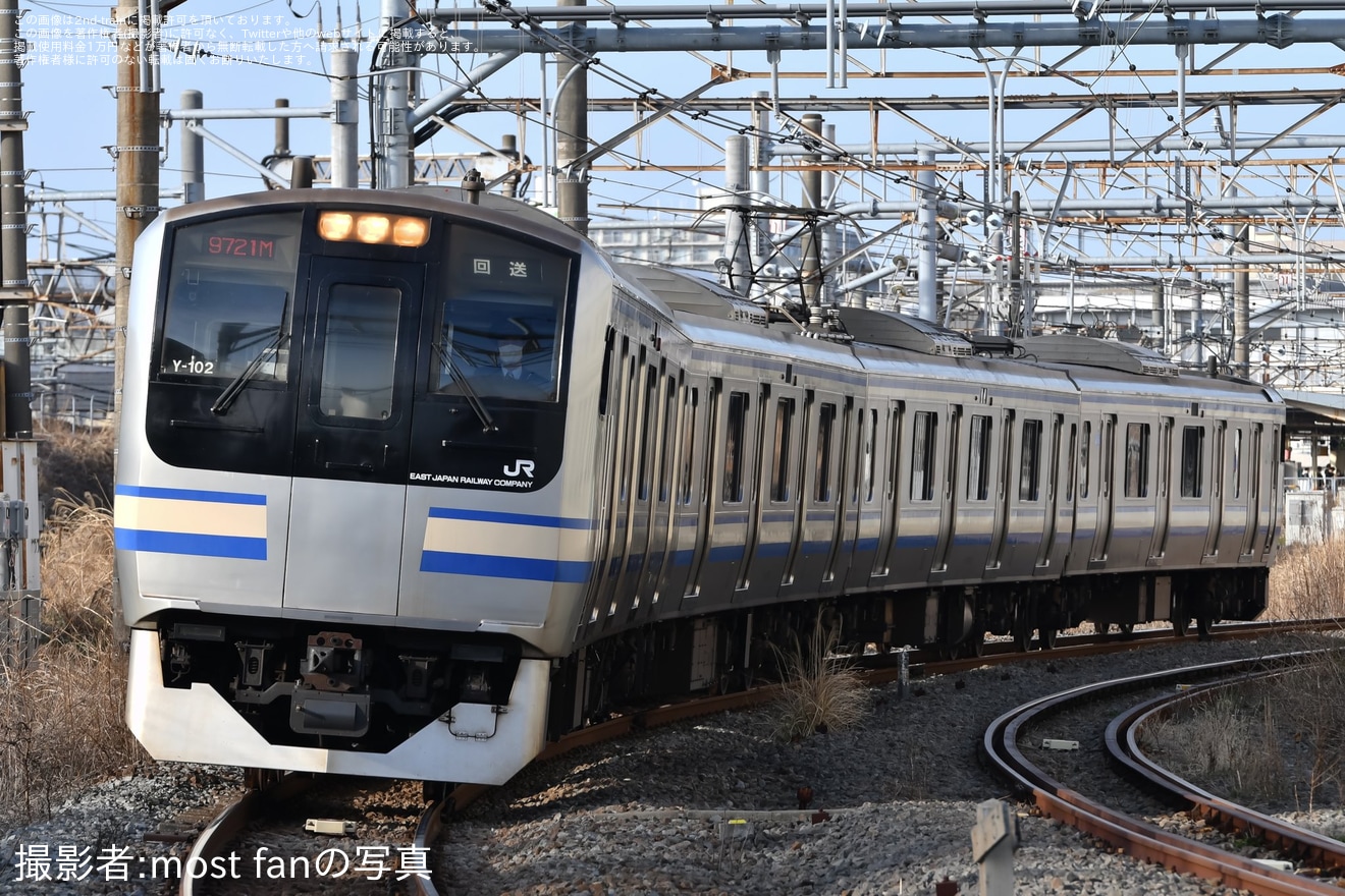 【JR東】E217系Y-102編成逗子へ回送の拡大写真