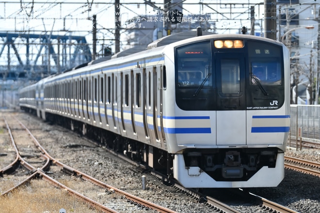 【JR東】E217系Y-2編成+Y-132編成疎開返却を藤沢駅で撮影した写真