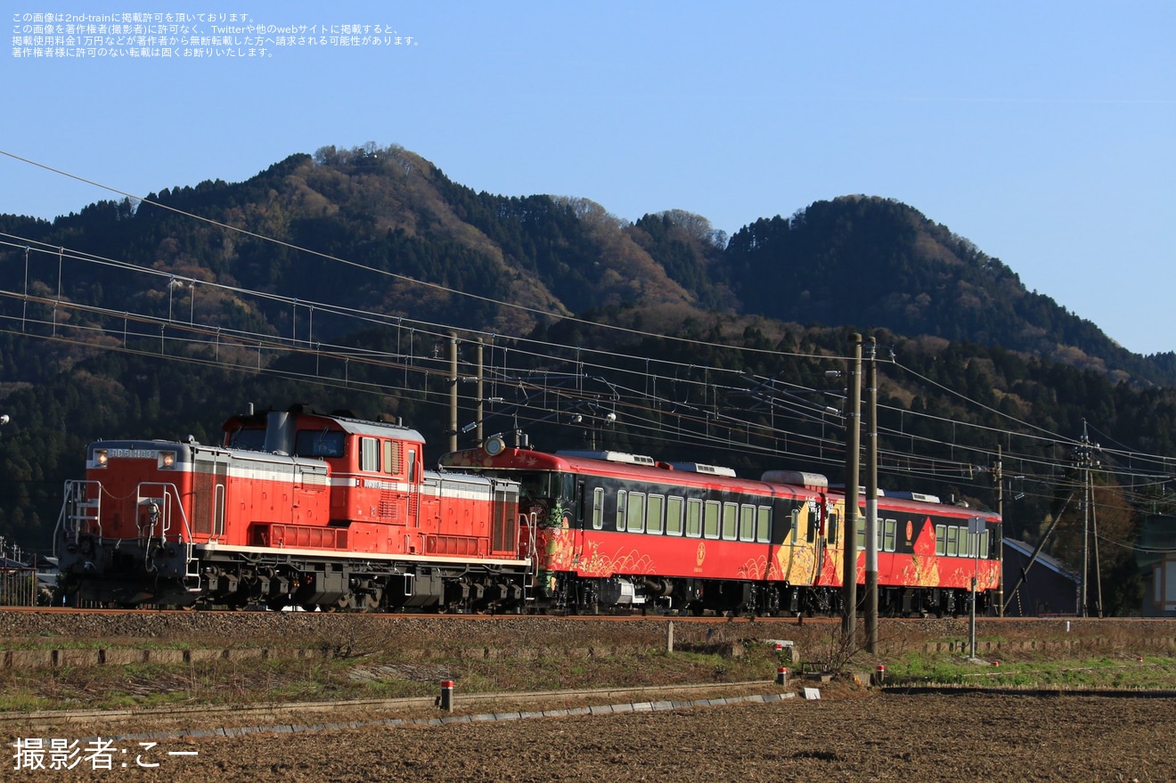 【JR西】キハ48-4+ キハ48-1004「花嫁のれん」京都鉄道博物館展示返却の拡大写真