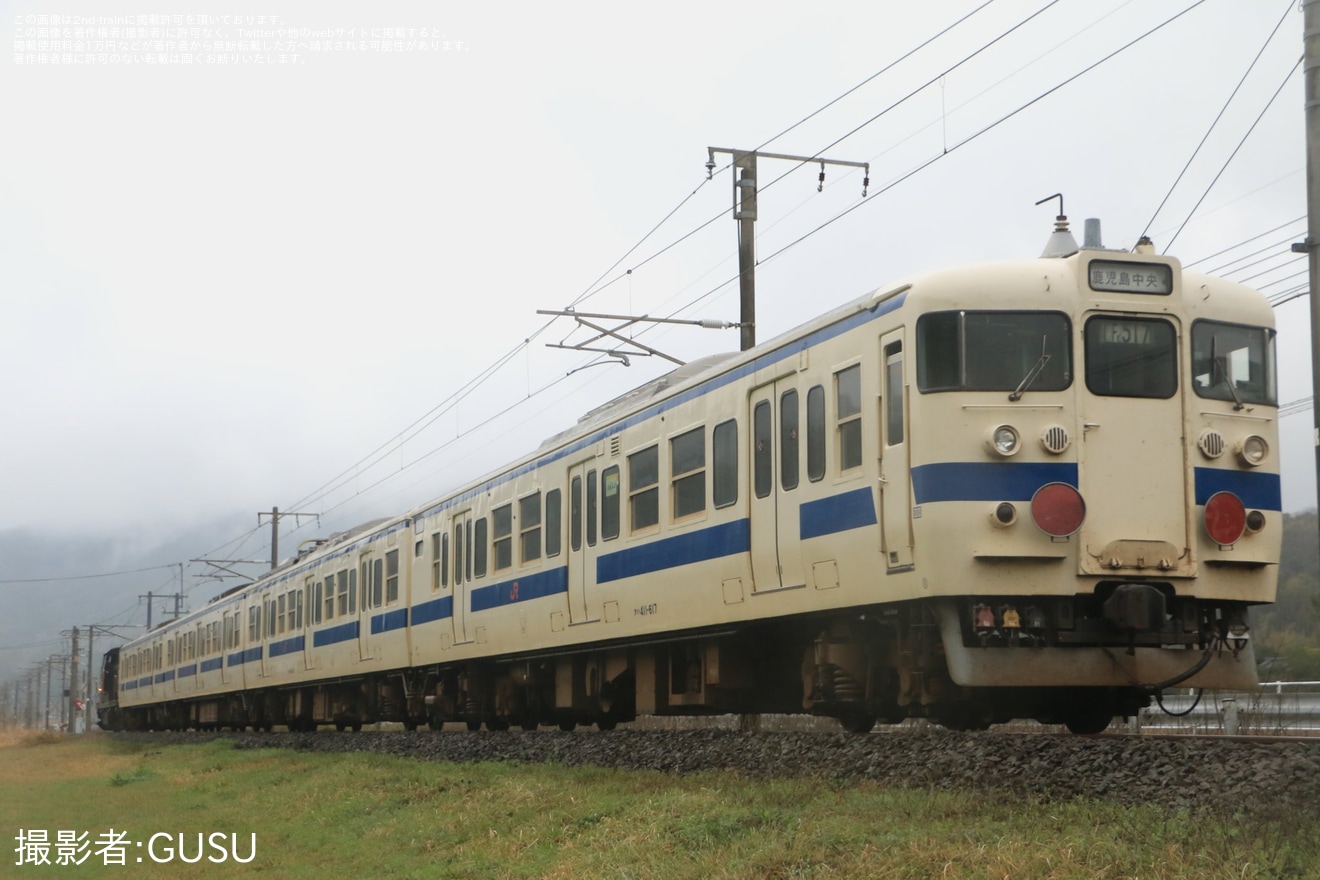 【JR九】415系Fk517編成廃車回送の拡大写真