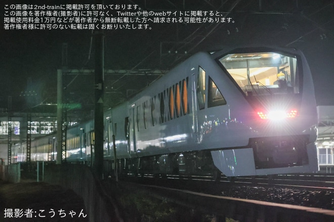 【東武】N100系「スペーシアX」102Fが夜間に本線試運転
