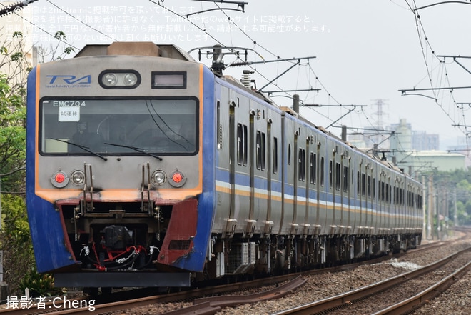 【台鐵】EP700形EMU703・EMU704富岡工場を出場試運転を不明で撮影した写真
