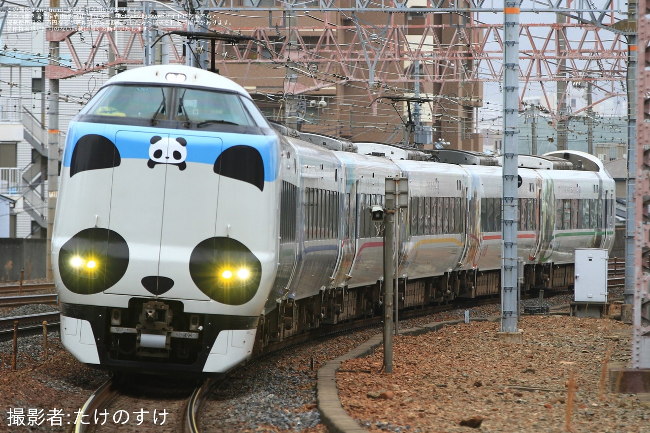 【JR西】大阪駅うめきたエリア開業記念「パンダくろしお 『サステナブル Smile トレイン』で行く 南紀白浜温泉への旅1泊2日の拡大写真