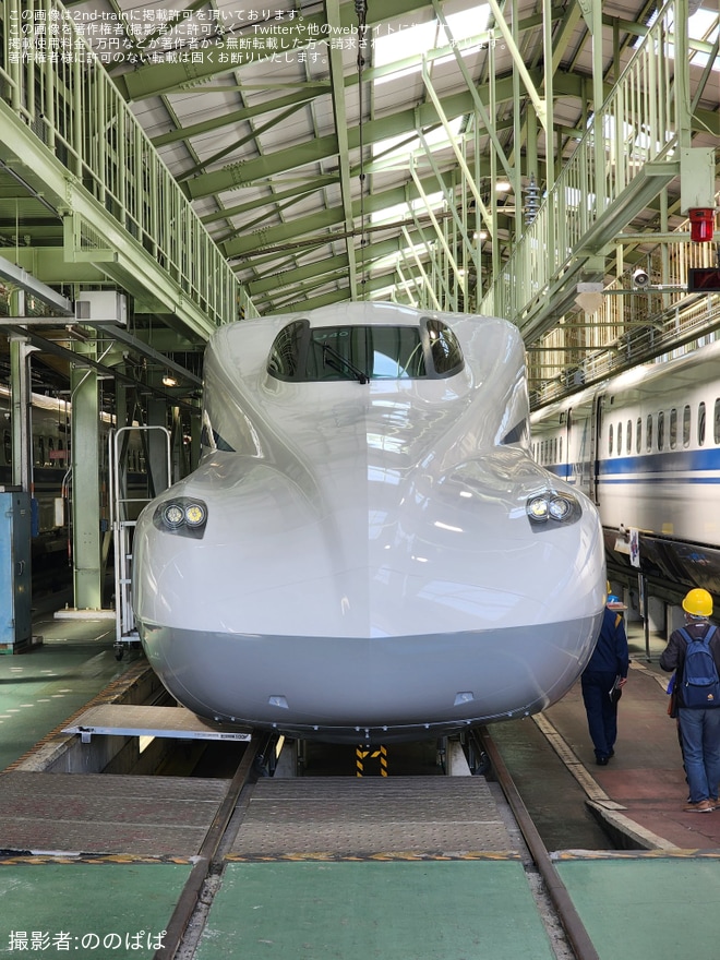【JR海】「新幹線車両工場学解福袋2023」購入者向けの見学会を浜松工場で撮影した写真