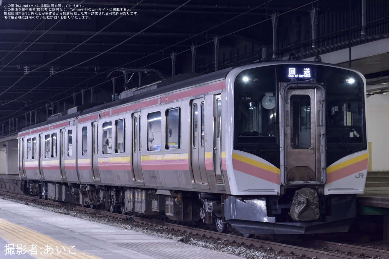 【JR東】E129系A19編成大宮総合車両センター出場回送の拡大写真