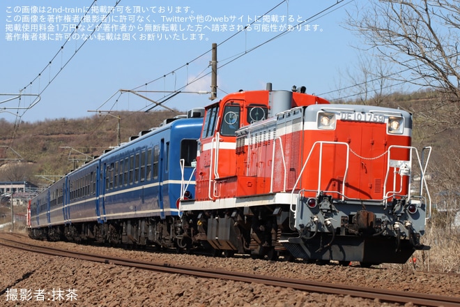 【JR東】12系客車使用「ツガル ツナガル号」ツアーに伴うDE10+12系の団臨を不明で撮影した写真