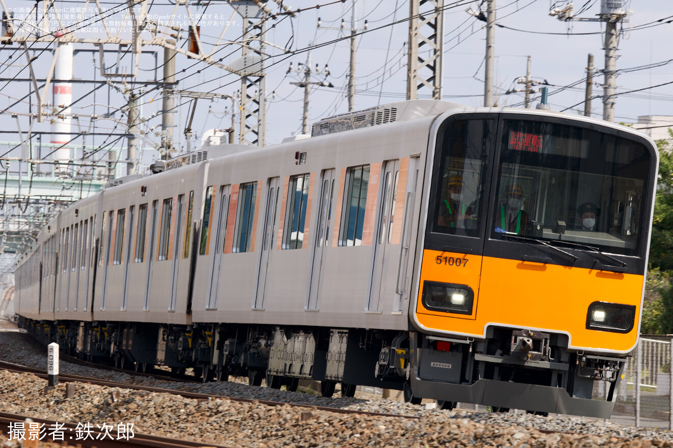 【東武】50000系51007F南栗橋工場出場試運転の拡大写真