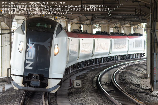 【JR東】E259系Ne005編成 大宮総合車両センター入場回送を赤羽駅で撮影した写真