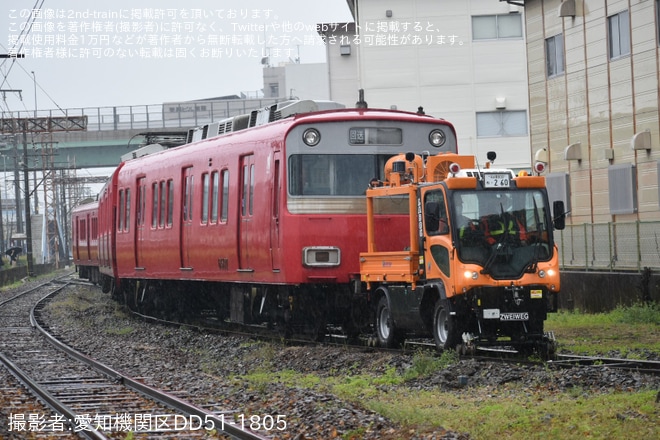 【名鉄】6500系6407F+6800系6801F大江から廃車回送と搬出作業