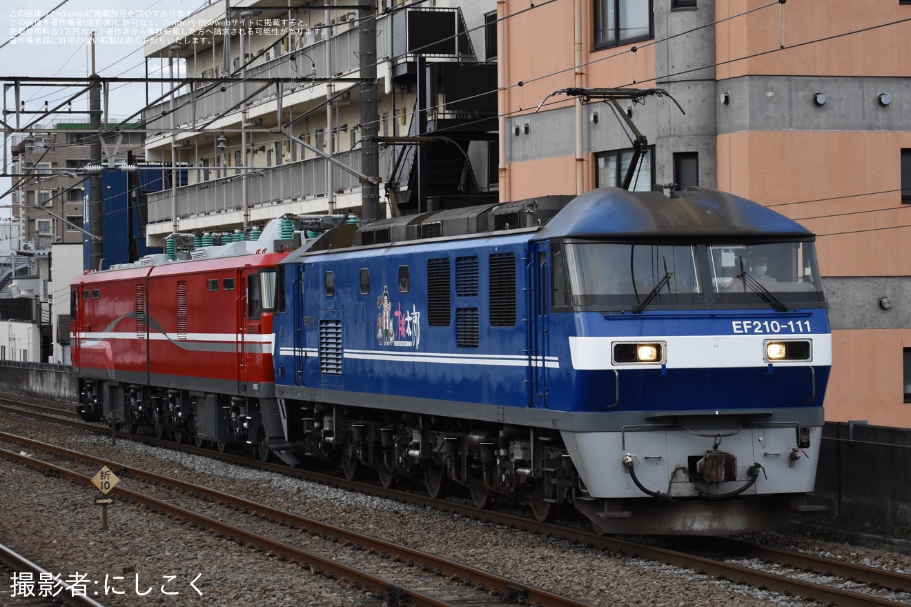 【JR貨】EH800-9大宮車両所出場回送の拡大写真