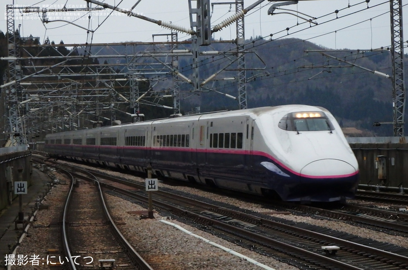 【JR東】E2系J71編成が定期運用のなくなった上越新幹線を回送の拡大写真