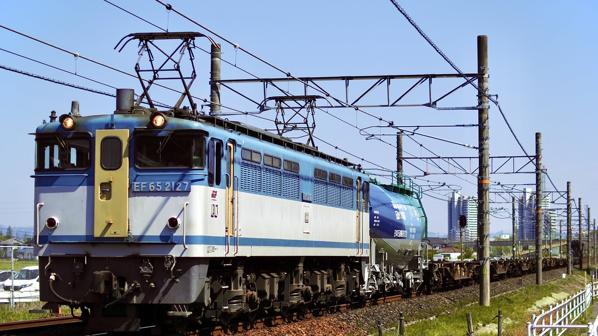 JR貨】9863レがEF65-2127牽引でタキ1000-1000連結で運行 |2nd-train