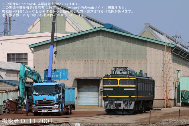 【JR西】EF81-113が廃車のため解体を不明で撮影した写真