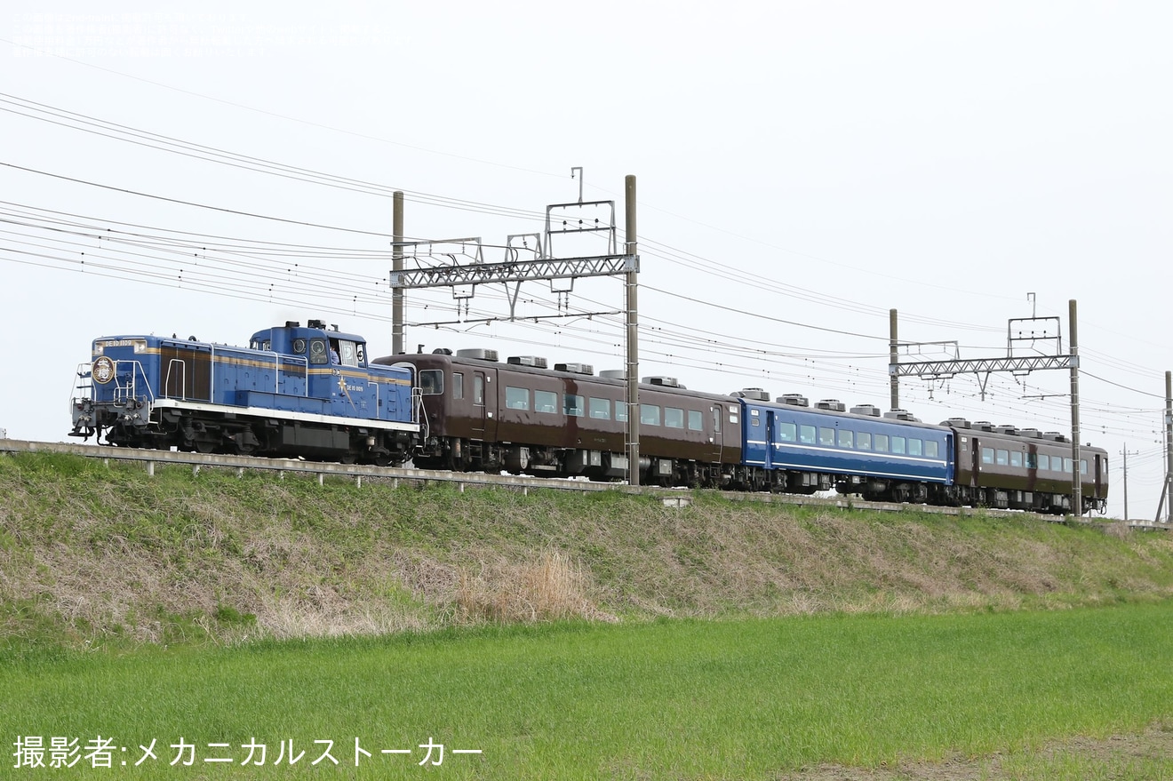 【東武】DE10-1109+14系座席車3両南栗橋工場出場回送の拡大写真