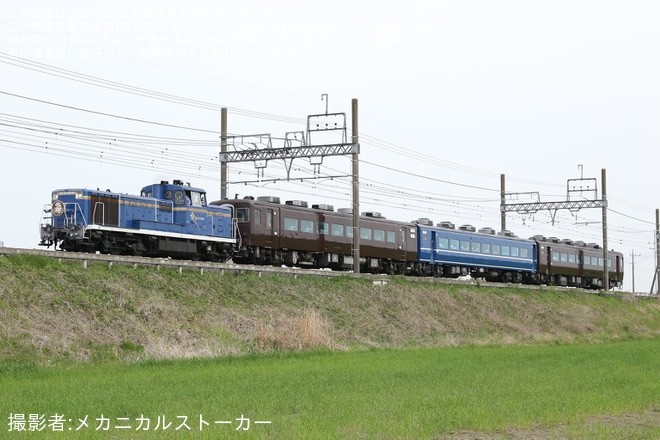 【東武】DE10-1109+14系座席車3両南栗橋工場出場回送を不明で撮影した写真