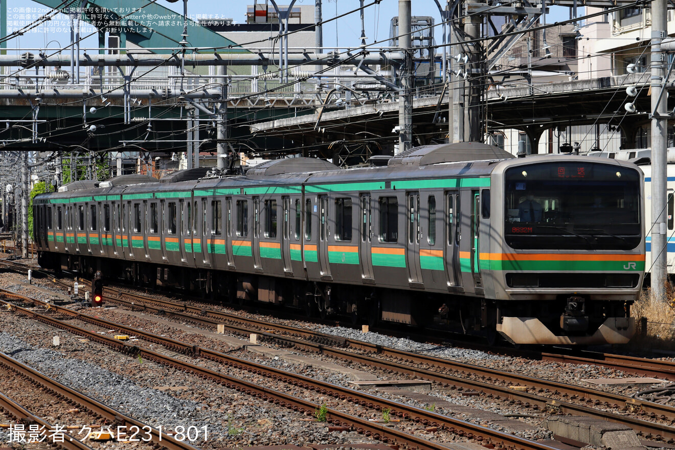 【JR東】E231系ヤマU8編成大宮総合車両センター入場回送の拡大写真