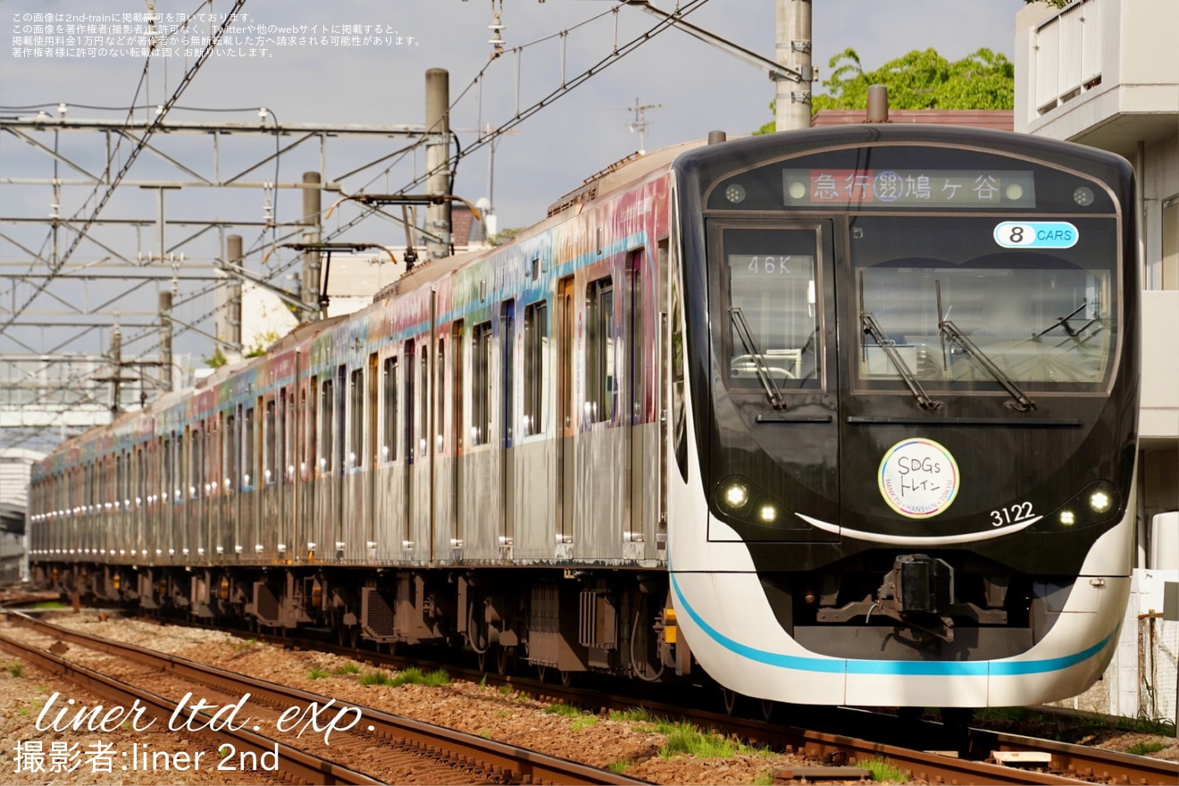 【東急】「SDGsトレイン 美しい時代へ号」ラッピング列車運用開始の拡大写真