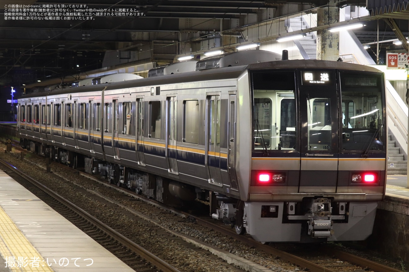 【JR西】207系S59編成網干総合車両所出場回送の拡大写真