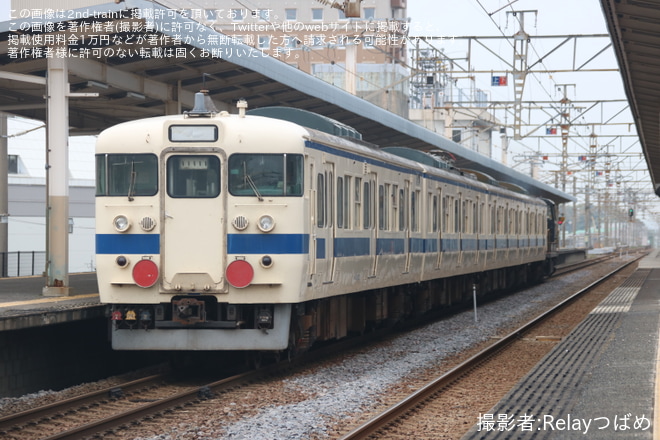 【JR九】415系Fo103編成 廃車回送を中津駅で撮影した写真